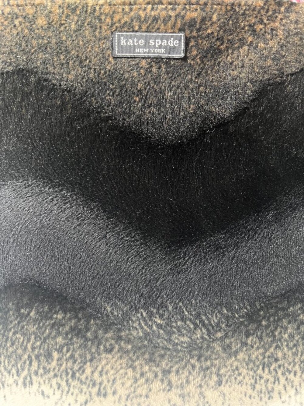 Kate Spade Limited Edition Felted Mohair/Wool Chevron Sam Tote Bag 90s Y2K RARE - Picture 2 of 14